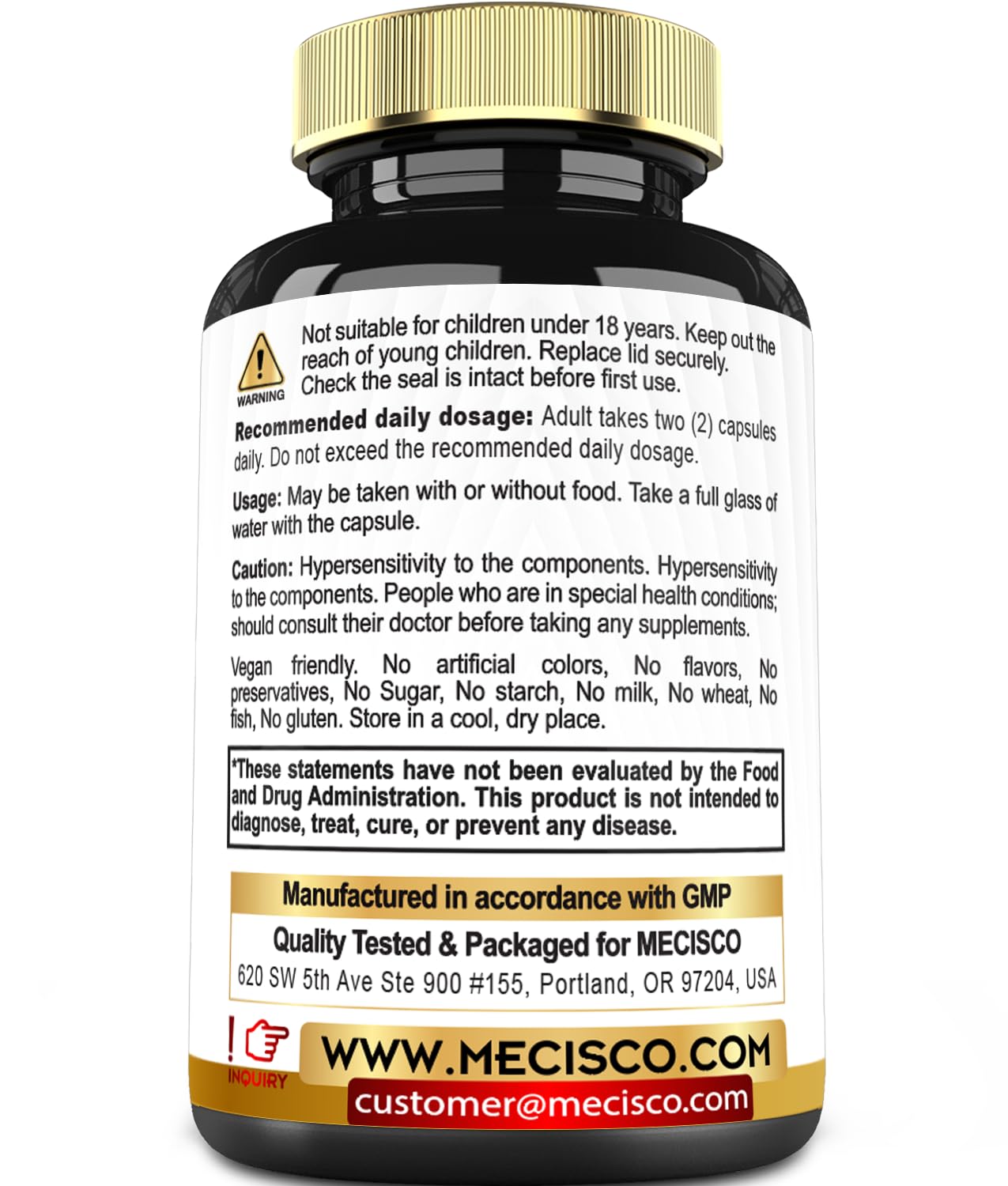 Mecisco 11 in 1 Citrus Bergamot Supplement 1000mg with Black Chokeberry, Berberine HCl & More - 90 Capsules - Supports Heart Health, Immune System, Energy Production MeciscoBuy Supplements Australia