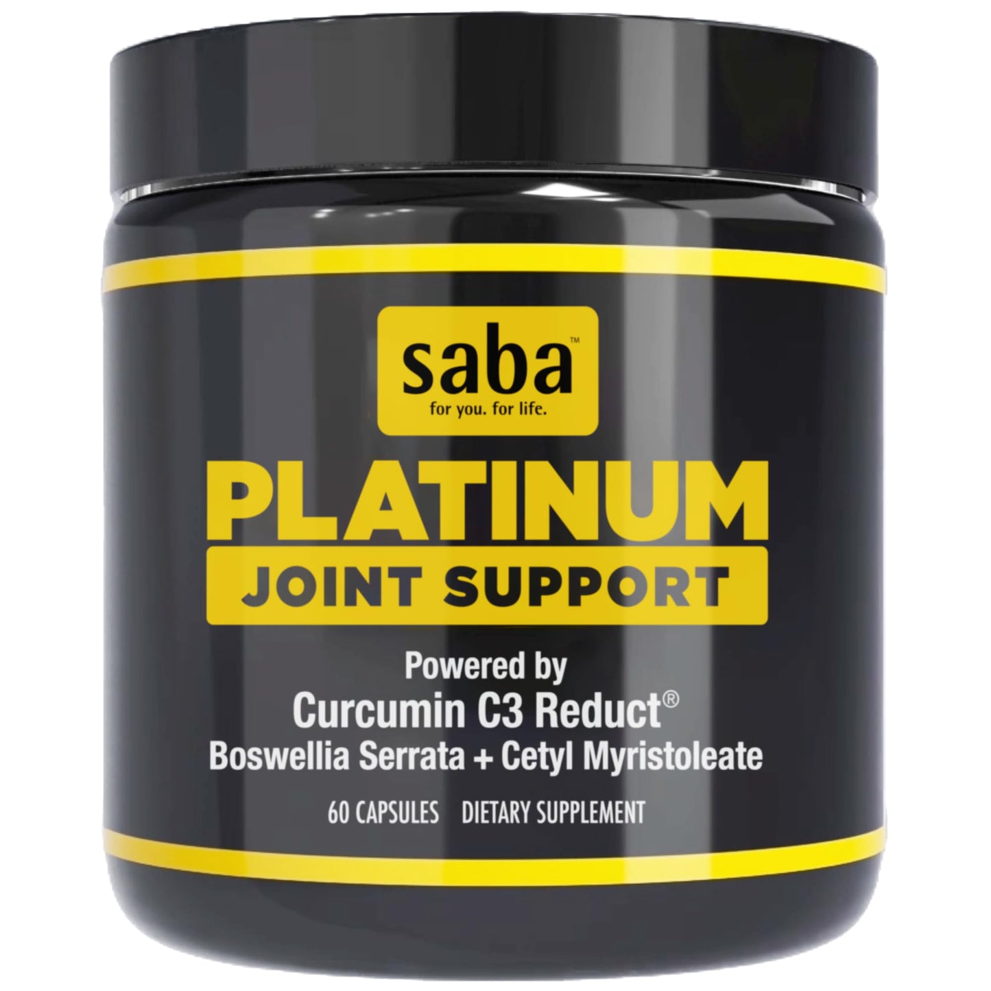 Saba Platinum Joint Support – High Absorption Curcumin C3 Reduct & Boswellia – Fast Acting Turmeric Supplement for Joint Pain Relief, Mobility & Healthy Inflammation Response – 60 Vegan Capsules SabaBuy Supplements Australia