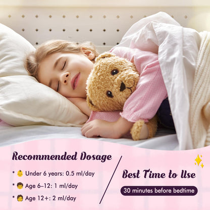 Kids Magnesium Glycinate Sleep Liquid Drops – Sleep & Calm Support with L-Theanine – Melatonin-Free, Sugar-Free Vegan Raspberry Supplement – 2 Bottles, 30ml Each LUCNVEMBuy Supplements Australia
