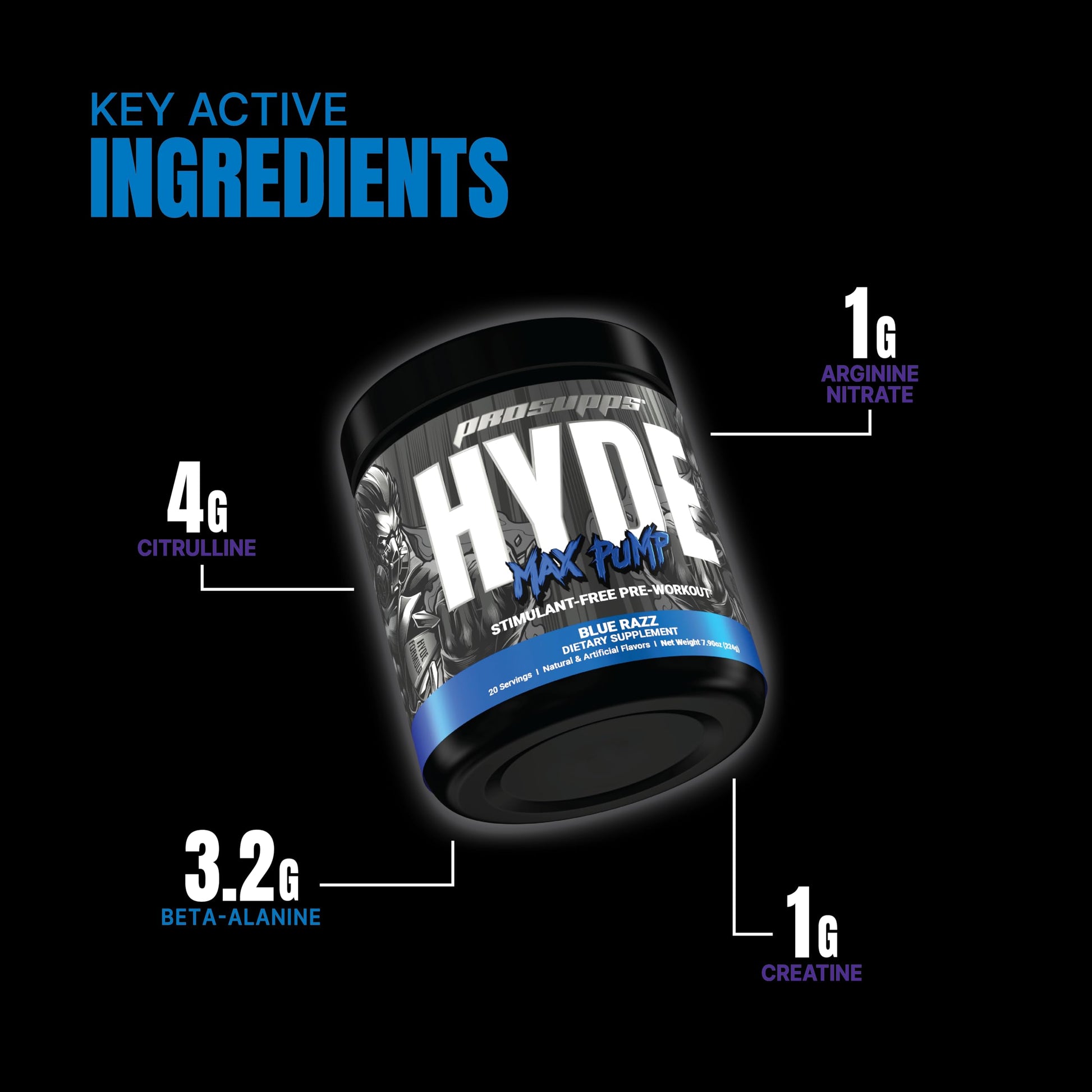 PROSUPPS Hyde Max Pump Pre Workout for Men and Women - Nitric Oxide Supplement PROSUPPSBuy Supplements Australia