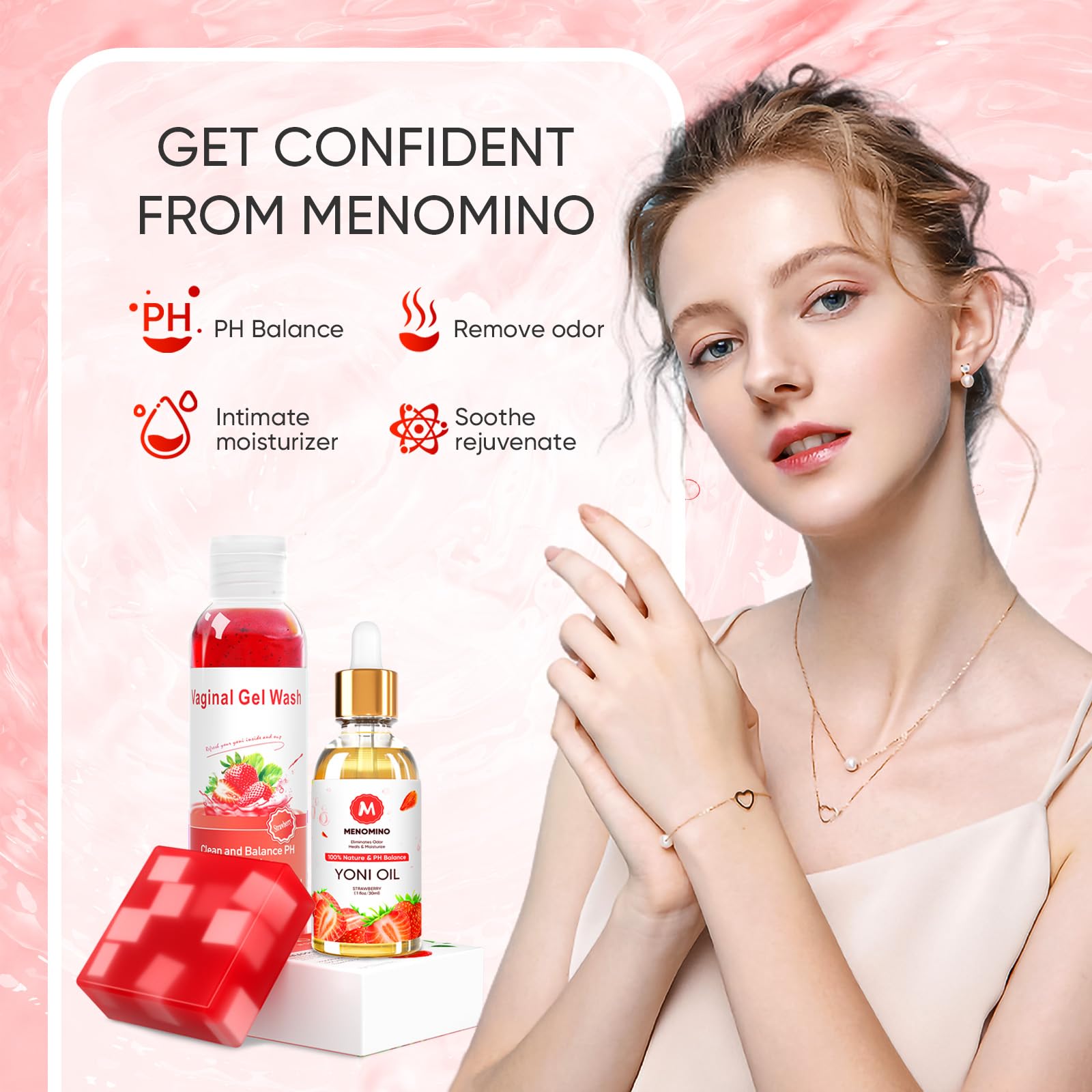 Feminine Wash & Yoni Soap Bar & Yoni Oil for Women pH Balance, Yoni Wash for Vaginal Moisturizing MENOMINOBuy Supplements Australia