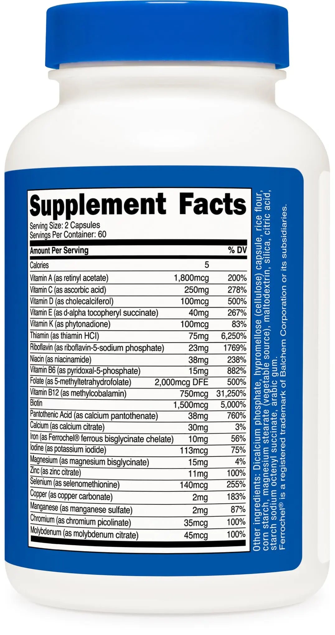 Nutricost Methylated Multivitamin 120 Capsules, 60 Servings - 23 Vitamin & Minerals Per Serving NutricostBuy Supplements Australia