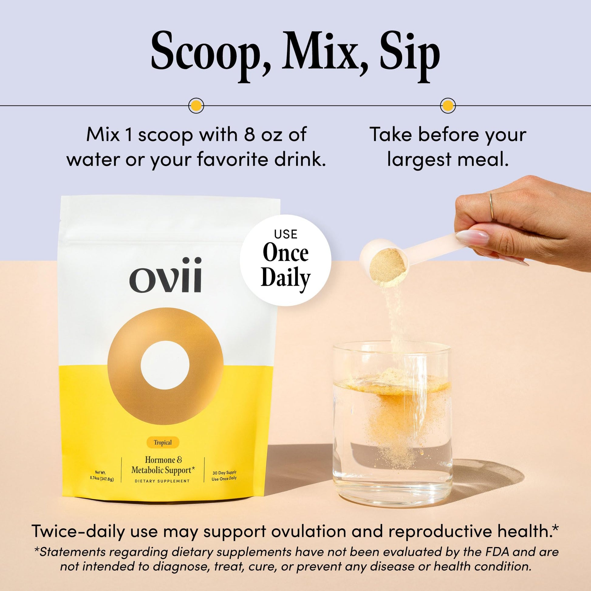 Ovii Metabolic Support for Women – Reducose® White Mulberry with Myo-Inositol & D-Chiro Inositol 40:1 Blend – Hormone Balance, Glucose Support & Appetite Control Supplement – 30 Servings, Tropical OviiBuy Supplements Australia