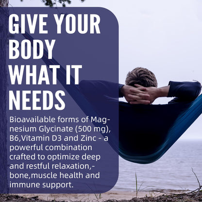 Magnesium Glycinate 500mg/250mg for Adults Teens - Plus D3,B6 & Zinc - Magnesium Glycinate Gummies,High Absorption - Support for Relaxation,Brain,Bone & Immunity Health - Sugar Free - 120Cts LerinettiaBuy Supplements Australia