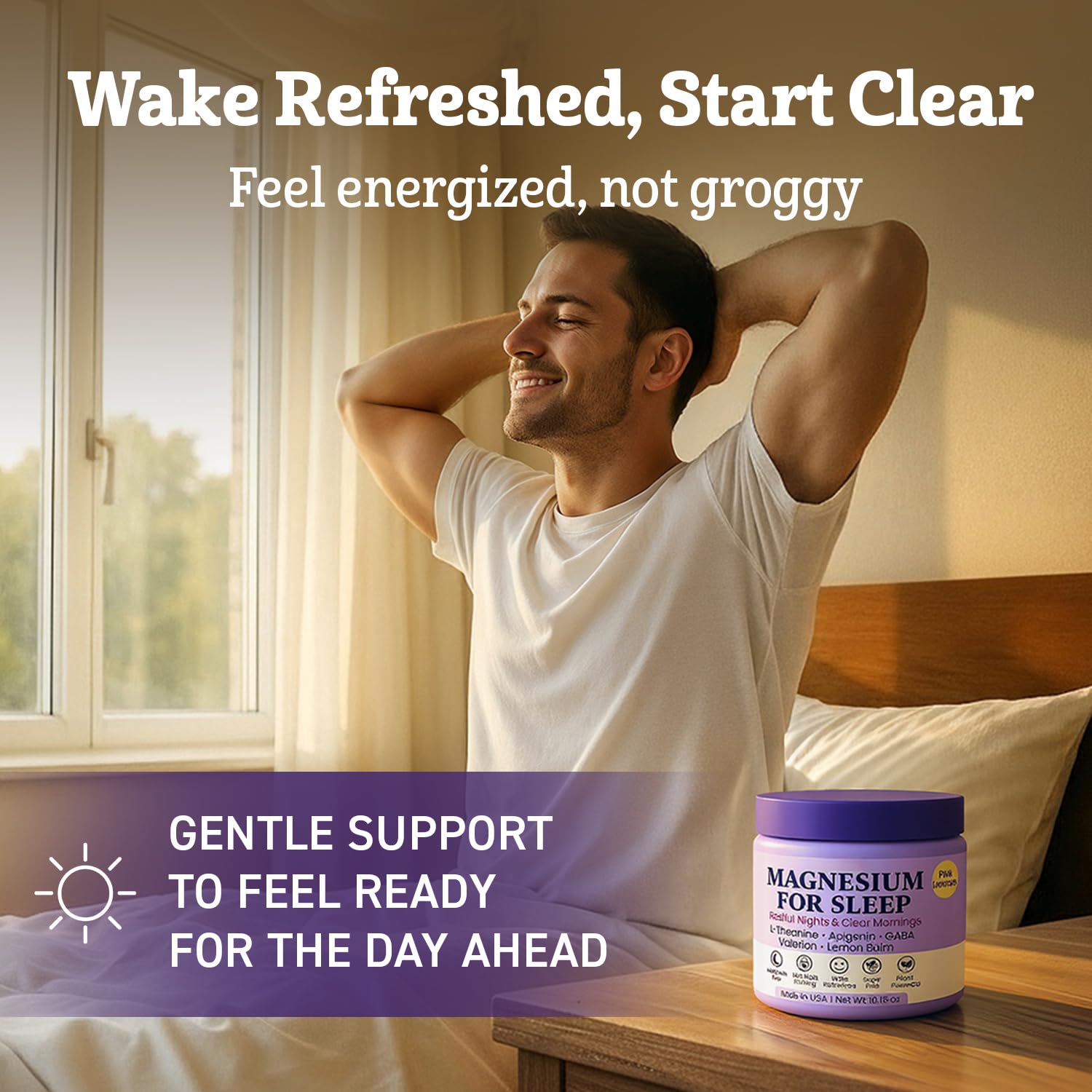 Magnesium Glycinate Powder for Sleep - Magnesium Sleep Aid Without Melatonin - Natural Sleep Drink Mix with GABA, L-Theanine, Apigenin, Valerian & Lemon Balm Dr. MatthewBuy Supplements Australia