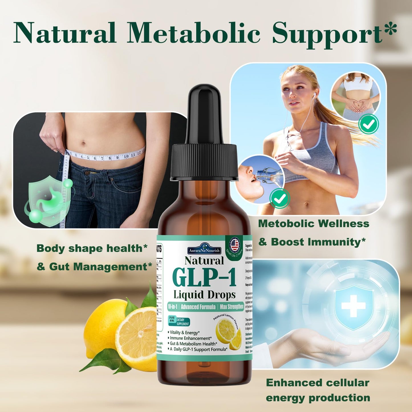 Berberine Supplement for Women and Men, 10-in-1 Formula w. Ceylon Cinnamon, Prebiotic Fiber & Green Tea Extract | Supports Metabolic Wellness, Gut & Digestive Health | Vegan, Gluten-Free AuraraNeNourishBuy Supplements Australia
