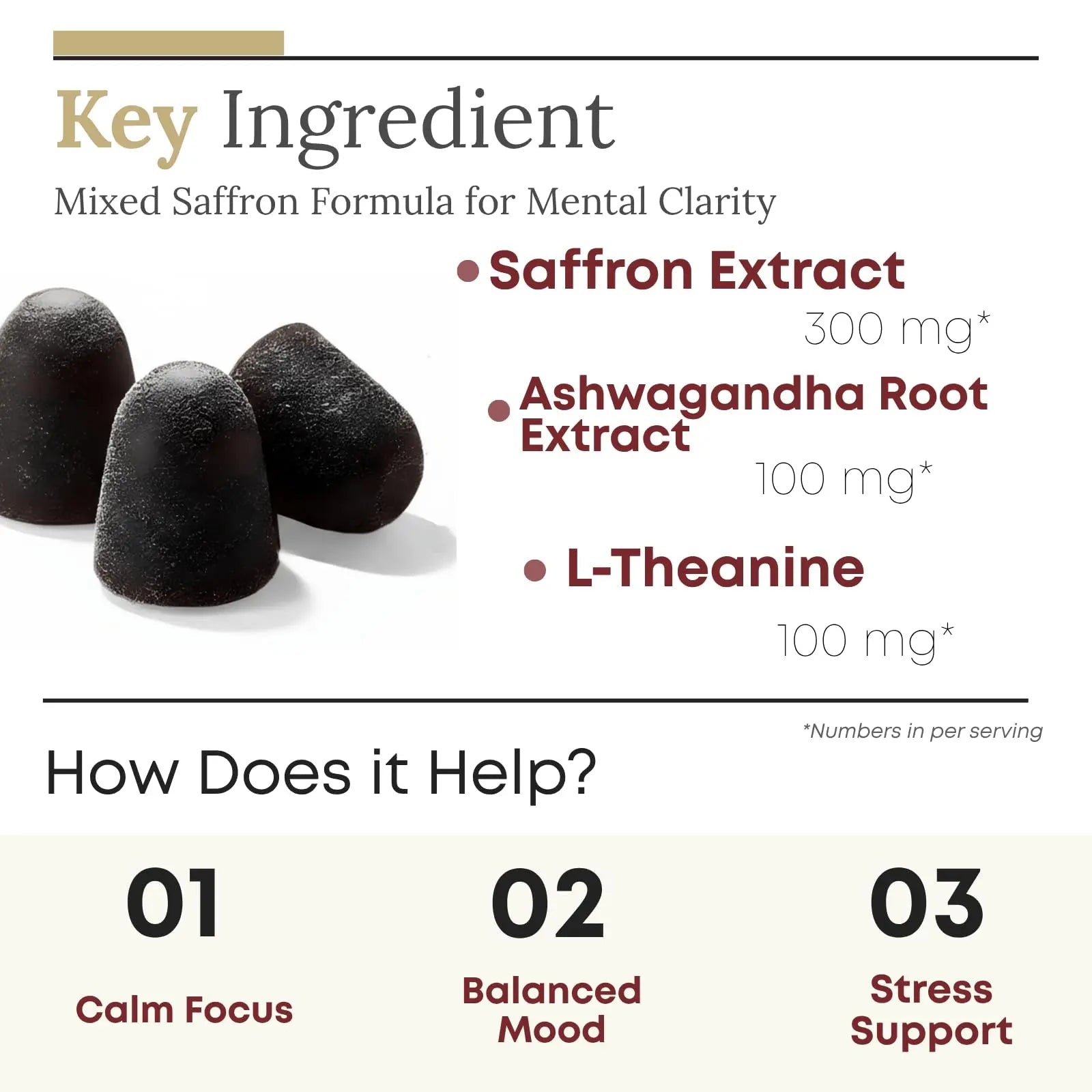 ZAB Saffron Supplements Gummies, Saffron & Rhodiola Rosea Extract Sugar-Free Supplement with Vitamin D3 & B6, Support Mood, Focus ZABBuy Supplements Australia
