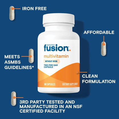 Bariatric Fusion Bariatric Multivitamin Without Iron | Post Bariatric Surgery Patients | Iron Free Bariatric Vitamin Bariatric FusionBuy Supplements Australia