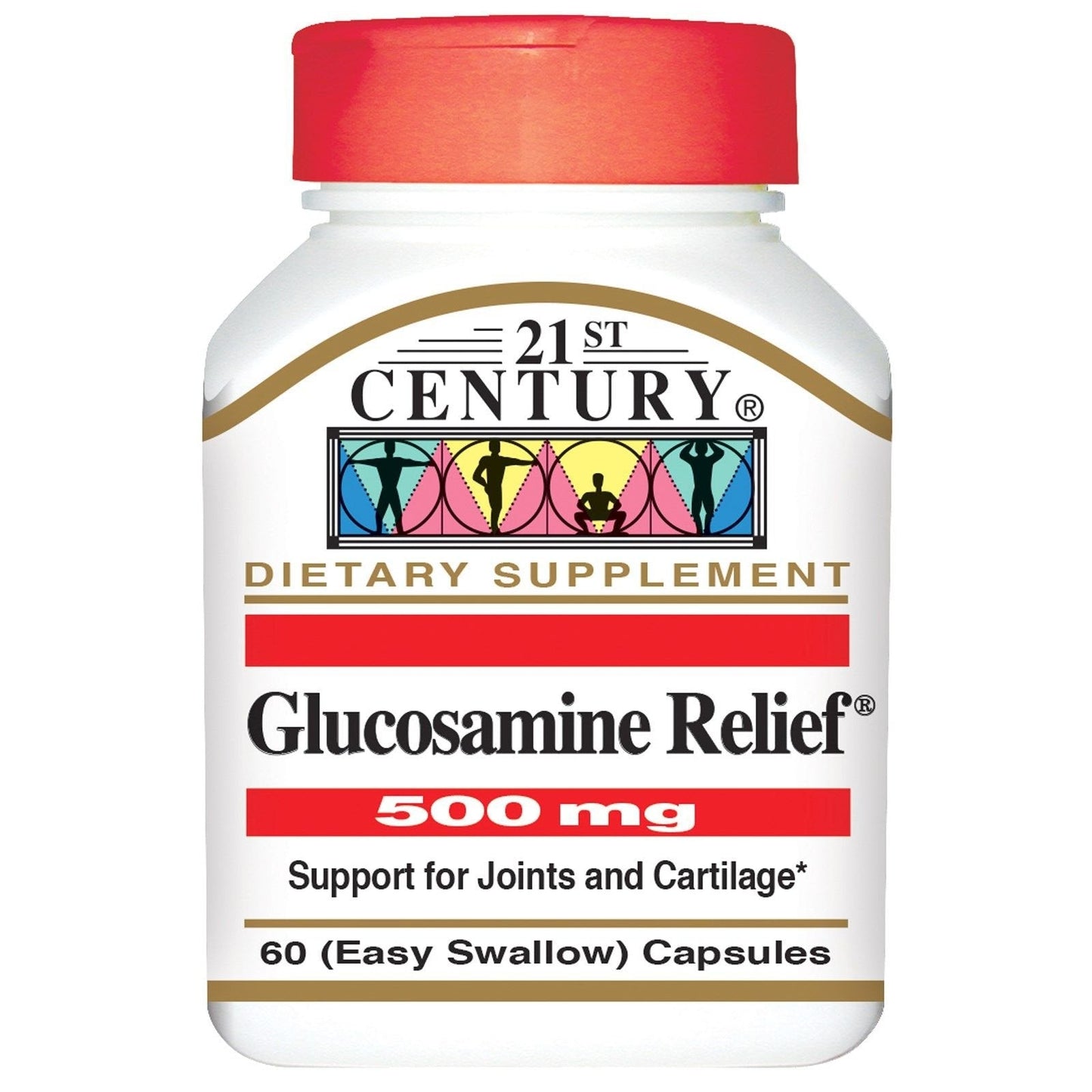 21st Century Glucosamine Relief 500mg Capsules - 60 Count, Pack of 6 21st CenturyBuy Supplements Australia