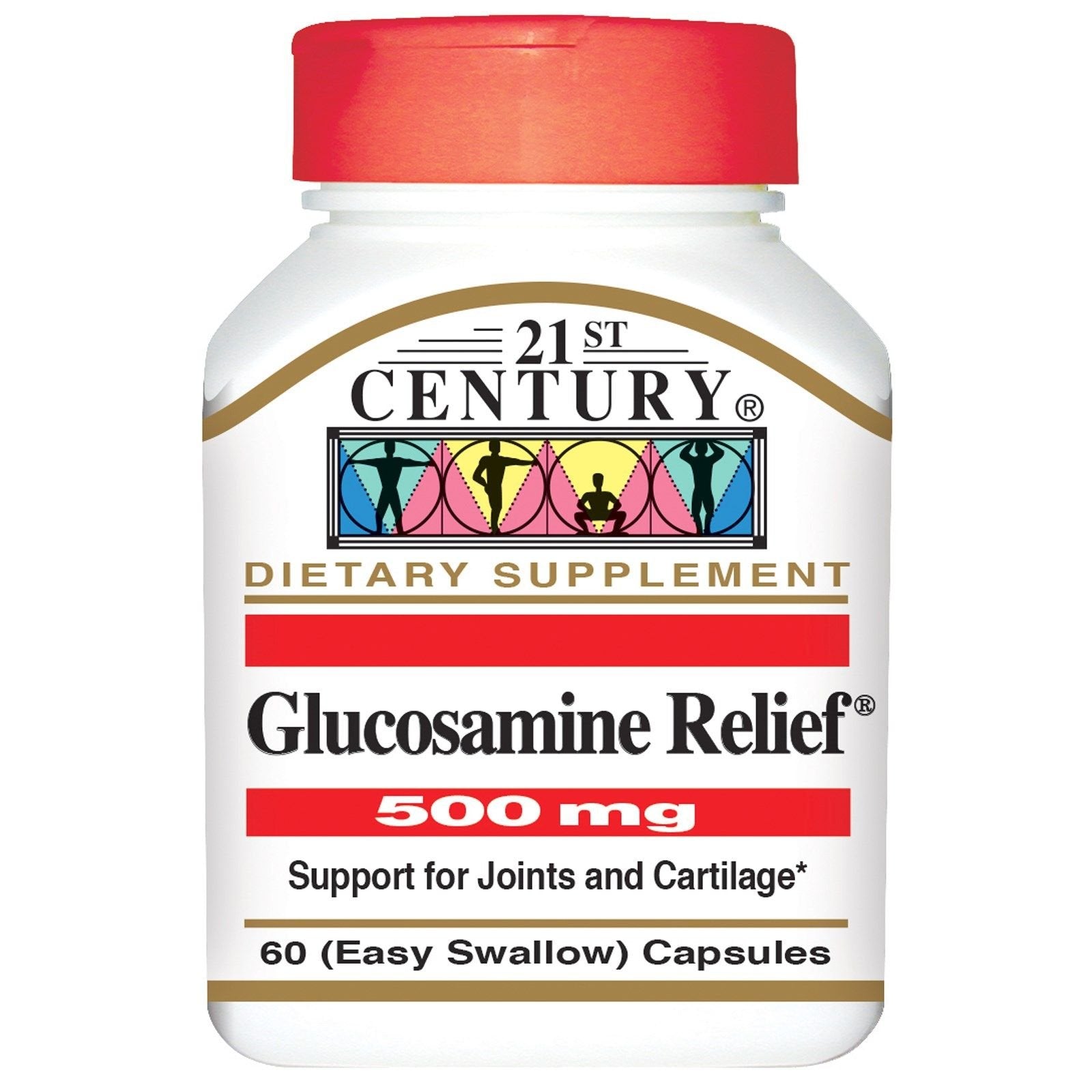 21st Century Glucosamine Relief 500mg Capsules - 60 Count, Pack of 6 21st CenturyBuy Supplements Australia
