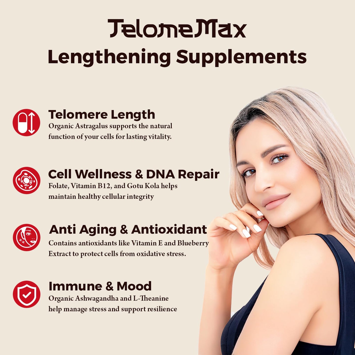 Telomere Lengthening Supplements – Organic Astragalus, Gotu Kola, Vitamin D3, Folate, L-Theanine – Anti-Aging, DNA Repair, Immune & Cellular – 60 Vegan Capsules, Made in Japan (1 Bottle) OrinthalixiumBuy Supplements Australia