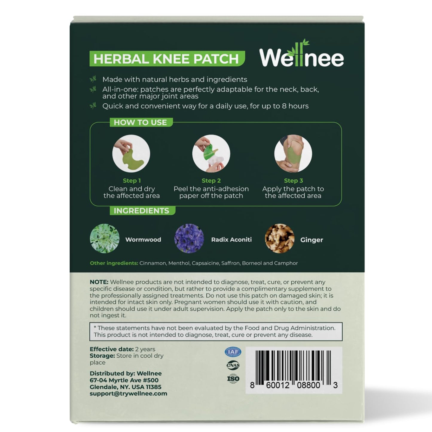Wellnee Knee & Joint Wellness Bundle – Herbal Patches (10 pcs) & Support Capsules (90 servings) WellneeBuy Supplements Australia