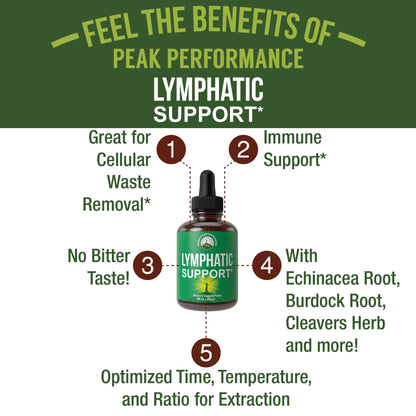 Lymphatic Drainage Drops. Sugar Free 7-in-1 Lymph Detox And Cleanse Support Peak PerformanceBuy Supplements Australia