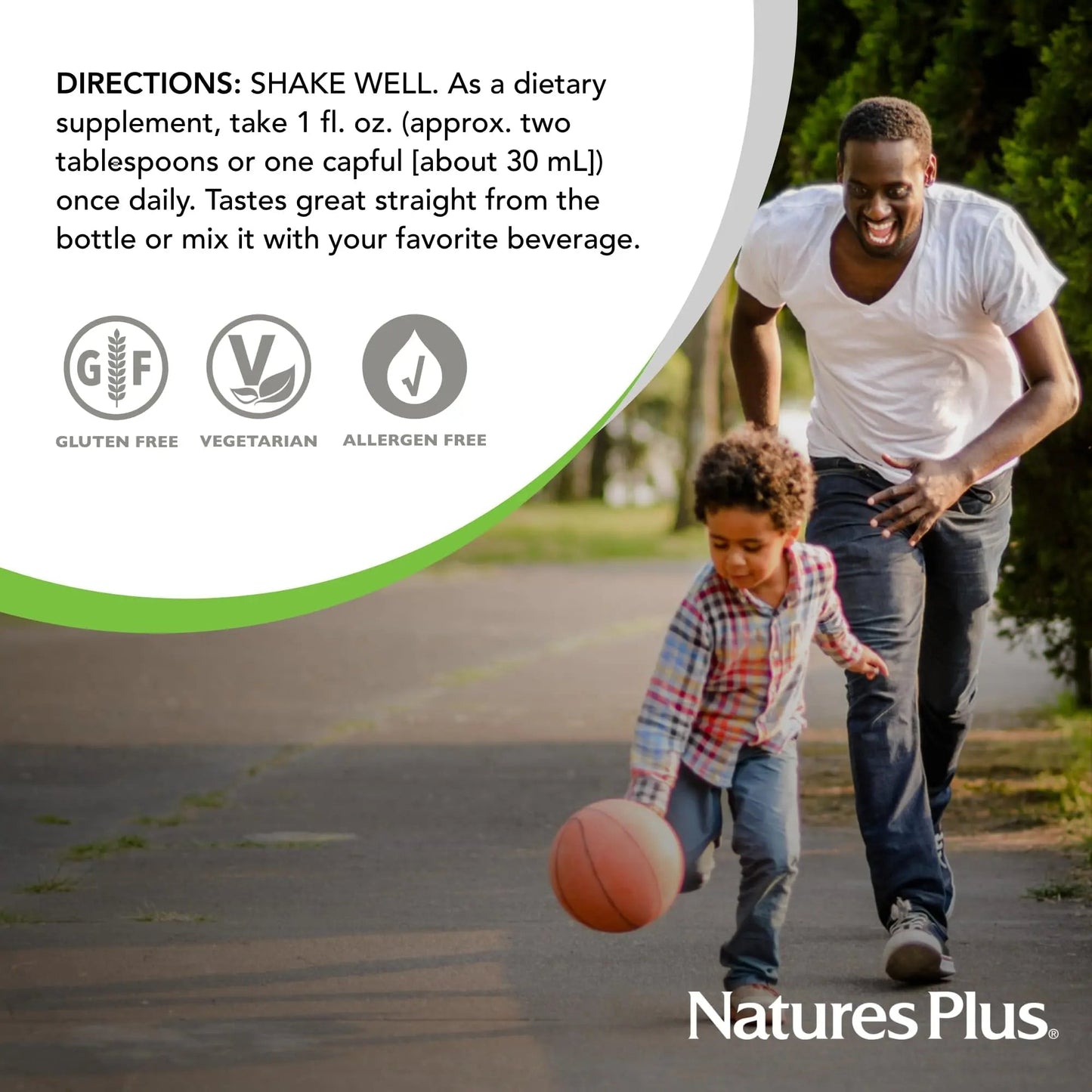 NaturesPlus Source of Life Gold Multivitamin Liquid - 30 oz - with Vitamins D3, B12 & K2 - Blood, Bone & Immune Support - Vegetarian & Gluten Free - 30 Servings NaturesPlus
