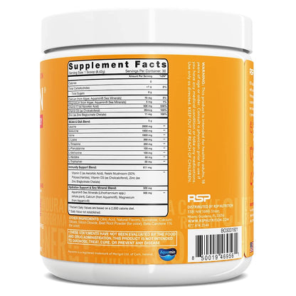 RSP NUTRITION Vegan AminoLean Pre Workout Energy (Acai 25 Servings) with AminoLean Recovery Post Workout Boost (Blood Orange 30 Servings)
