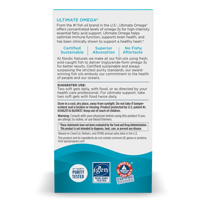 Nordic Naturals Ultimate Omega, Lemon Flavor - 210 Soft Gels - 1280 mg Omega-3 - High Nordic NaturalsBuy Supplements Australia