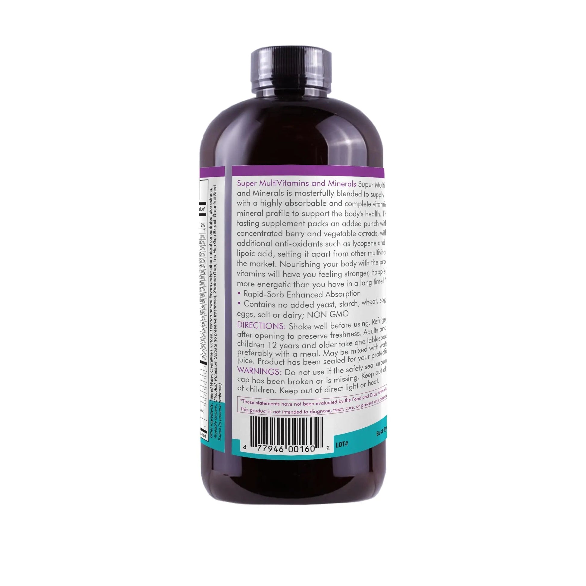 Liquid Super Multivitamin and Minerals - Premium Liquid Vitamins for Enhanced Absorption - Daily Liquid Multivitamin Supplement Life SolutionsBuy Supplements Australia