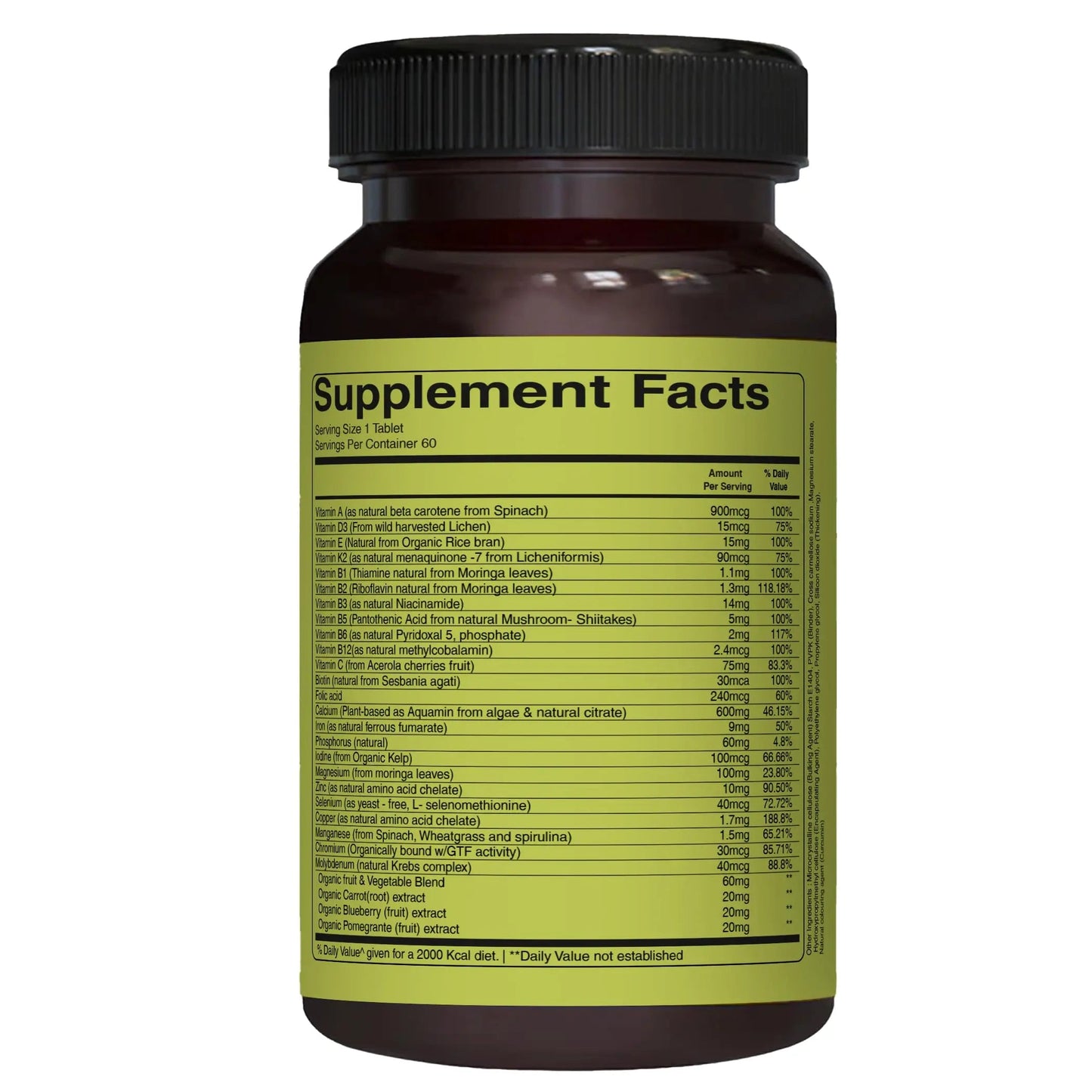 Pure Nutrition Whole Food Multivitamin for Women | 60 Tabs | One-A-Day | 100% RDA | 24 Natural Vitamins and Minerals | PURE NUTRITION NATURAL TREASURES