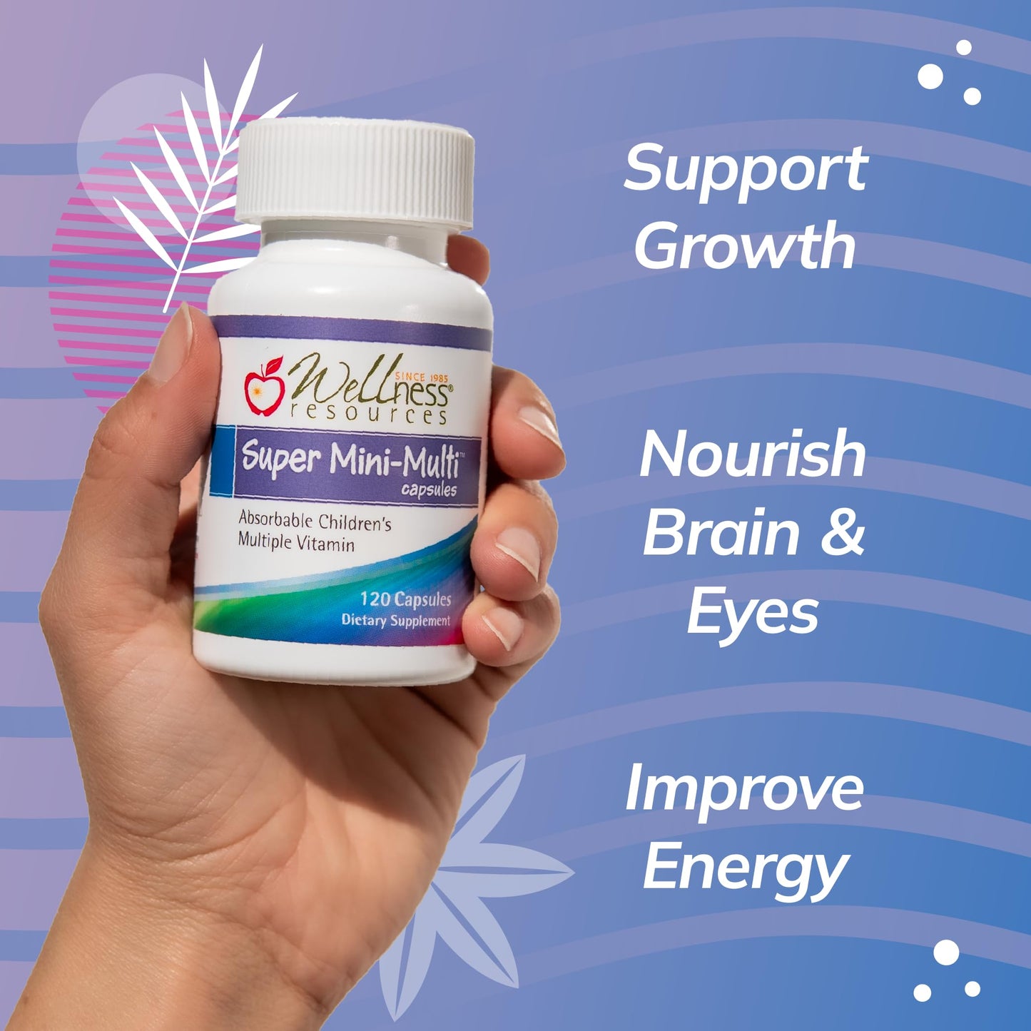 Super Mini-Multi - Children's Multivitamin Swallowable Capsules with Methyl Folate, Methyl B12 and Coenzyme B Vitamins for Growth