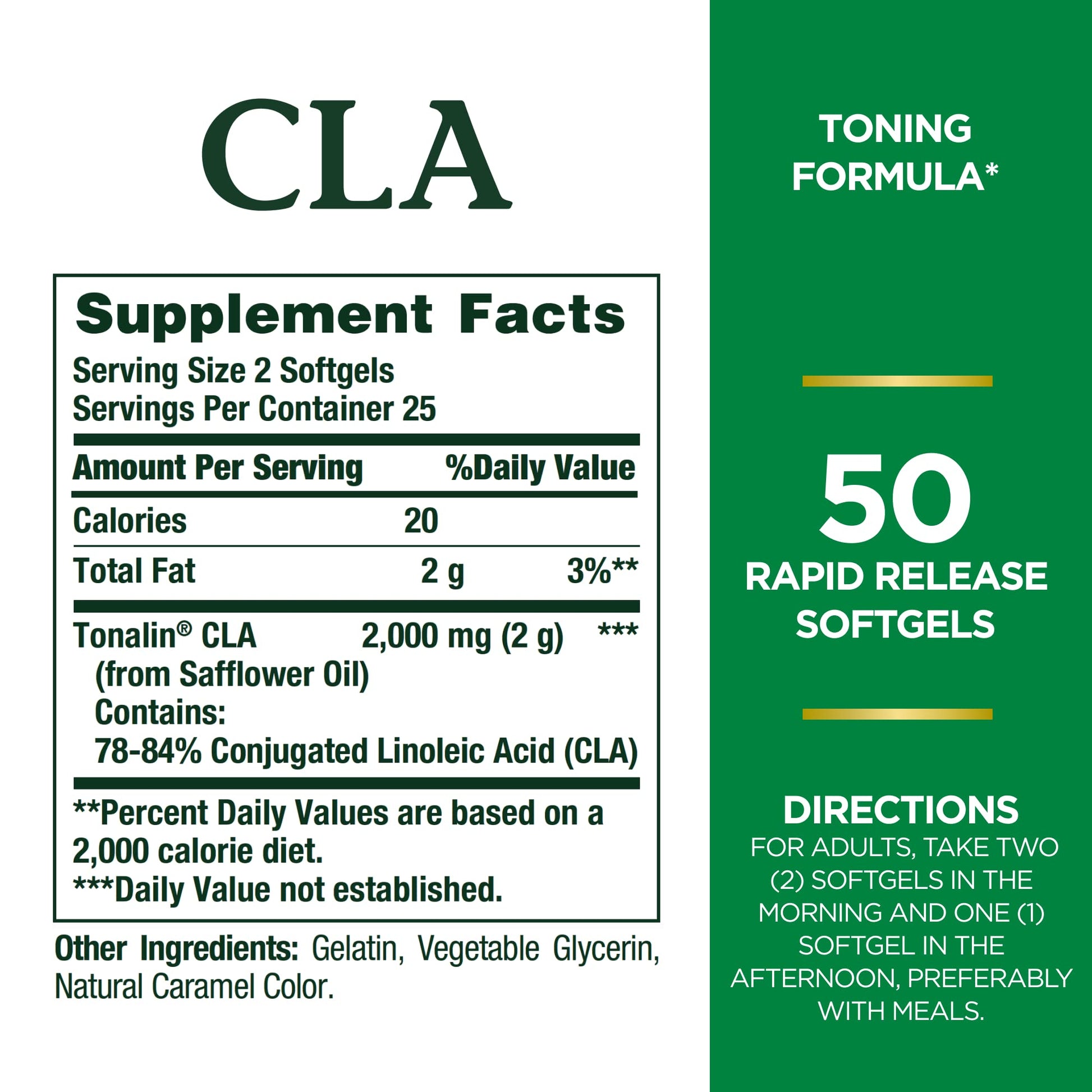Nature's Bounty Tonalin Pills and Dietary Supplement, Diet and Body Support, 1000 mg Nature's BountyBuy Supplements Australia