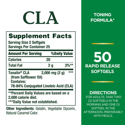 Nature's Bounty Tonalin Pills and Dietary Supplement, Diet and Body Support, 1000 mg Nature's BountyBuy Supplements Australia