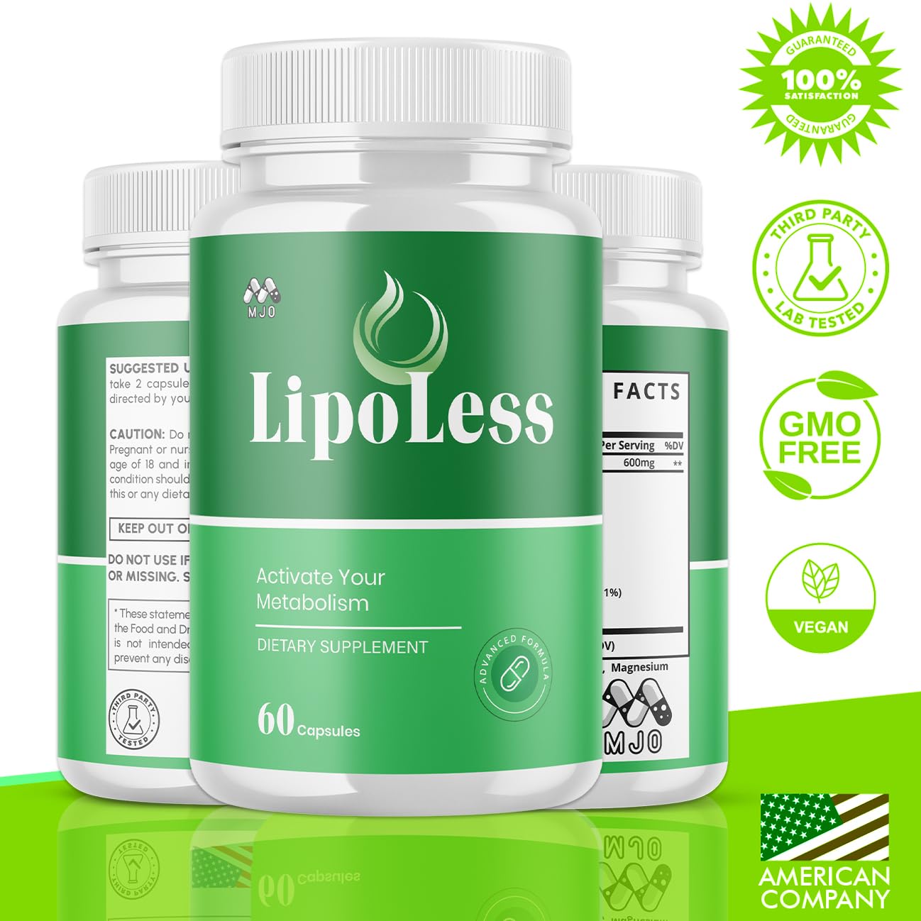 LipoLess Capsules, Official Lipo Less Supplement Pills with All Natural Ingredients, Advanced Formula for Optimal Health & Wellness Support with Premium Vitamins for Active Women & Men (60 Capsules) MJOBuy Supplements Australia