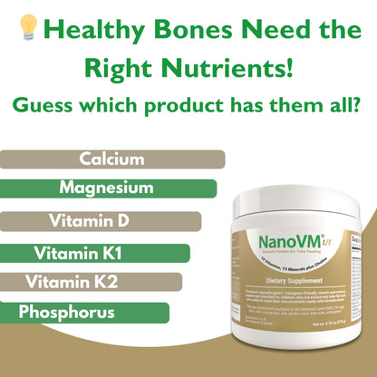 NanoVM t/f, Dietary Supplement for Tube Feeding, Allergen-Free Kids Multivitamin, Unflavored Vitamin Powder with 14 Vitamins & 13 Minerals, Low-Carb Kids Vitamins, 275g - Solace Nutrition NanoVMBuy Supplements Australia