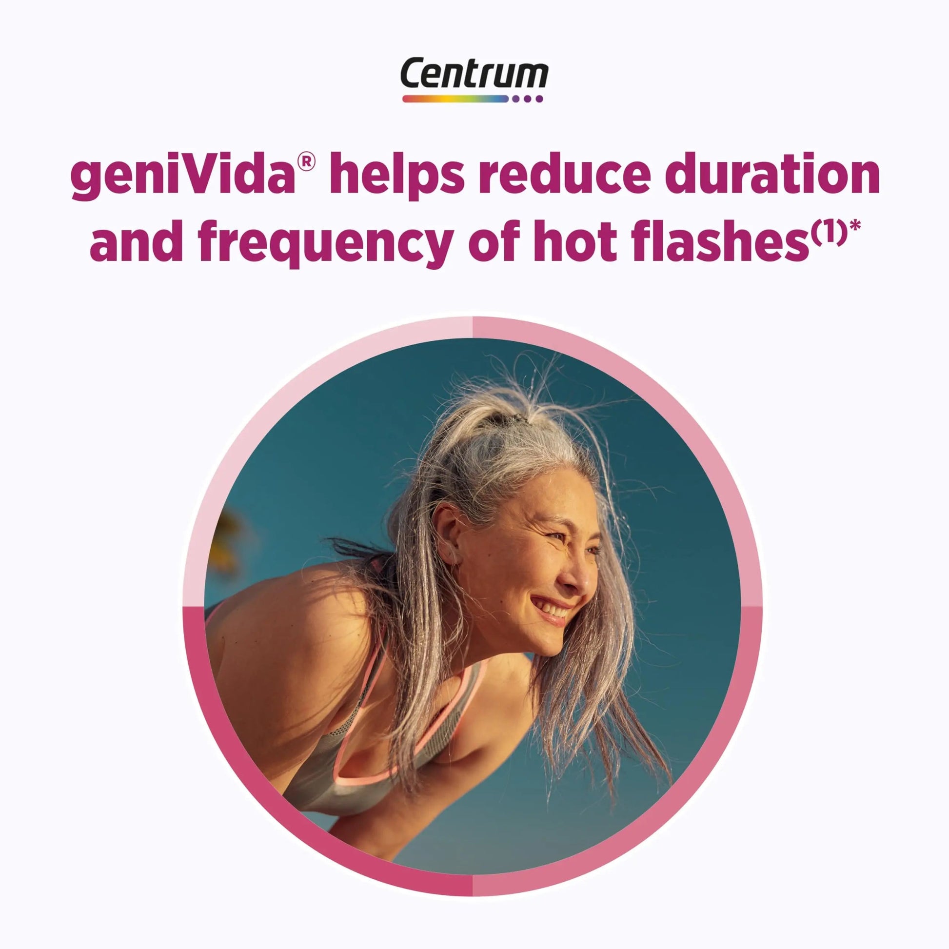 Centrum Complete Multivitamin Supplement + Hot Flash Support Menopause Support Tablets, with Clinically Studied geniVida, 30 Count Centrum