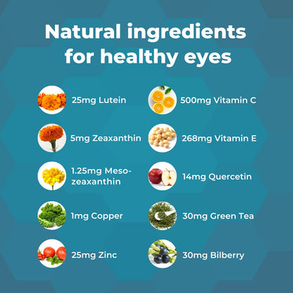 Natural Eye Health Vitamins with Bilberry Zeaxanthin Lutein - Macular Supp EyecheckBuy Supplements Australia