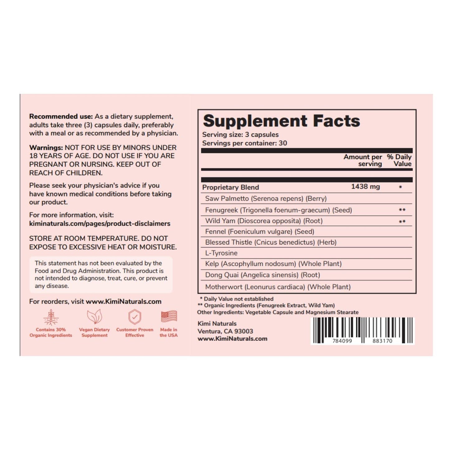 KIMI Naturals Breast Max Plus - Breast Enhancement Pills | Breast Enlargement Supplements with Fenugreek, Breast Growth, Supports Breast Firmness | 90 Capsules KIMIBuy Supplements Australia