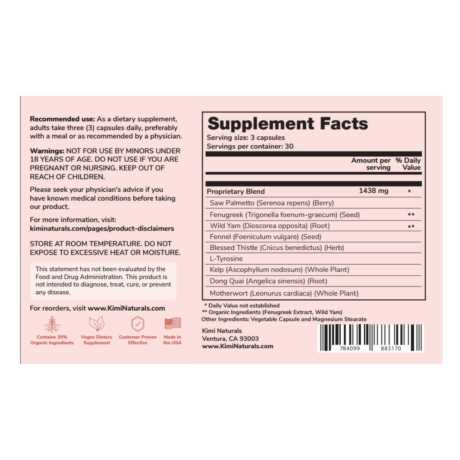 KIMI Naturals Breast Max Plus - Breast Enhancement Pills | Breast Enlargement Supplements with Fenugreek, Breast Growth, Supports Breast Firmness | 90 Capsules KIMIBuy Supplements Australia