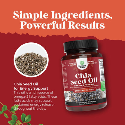 Chia Seed Oil Supplement for Weight Loss and Energy Natural Superfood Protein Metabolis Natures CraftBuy Supplements Australia