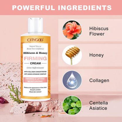 Hibiscus and Honey Firming Cream, Skin Tightening Lotion, Reduces the Look of Neck Lines CITYGOOBuy Supplements Australia