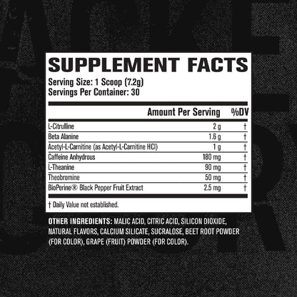 Jacked Factory NITROSURGE Shred Pre Workout Supplement - Energy Booster, Instant Strength Gains, Sharp Focus, Powerful Pumps - Nitric Oxide Booster & PreWorkout Powder