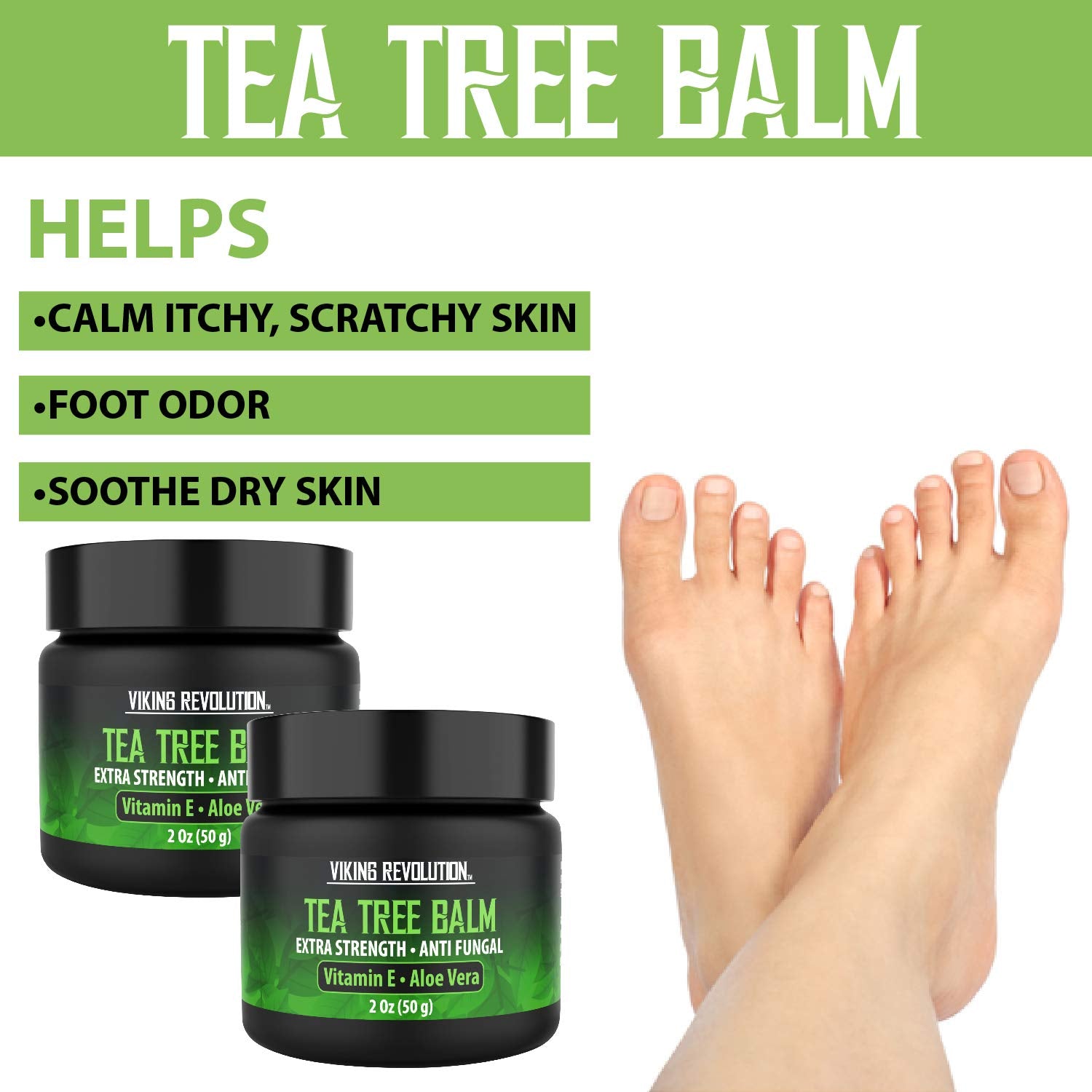Viking Revolution Tea Tree Oil Cream - Super Balm Athletes Foot Cream - for Eczema Viking RevolutionBuy Supplements Australia