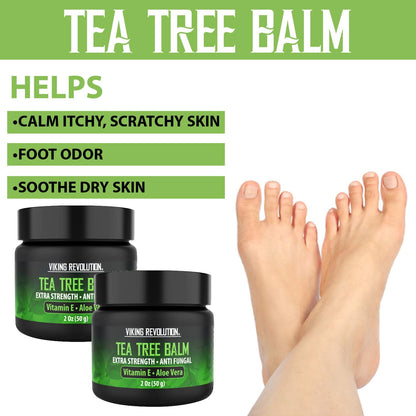 Viking Revolution Tea Tree Oil Cream - Super Balm Athletes Foot Cream - for Eczema Viking RevolutionBuy Supplements Australia