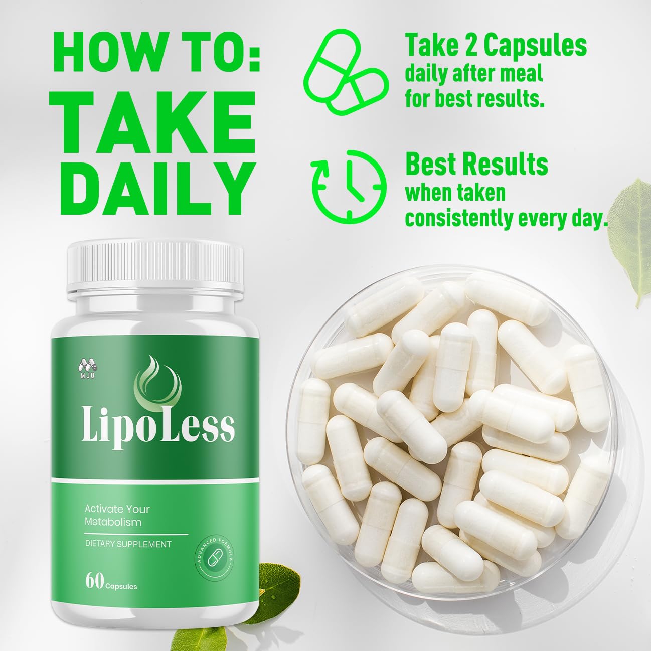 (3 Pack) LipoLess Capsules, Official Lipo Less Supplement Pills with All Natural Ingredients, Advanced Formula for Optimal Health Support with Premium Vitamins for Active Women & Men (180 Capsules) MJOBuy Supplements Australia