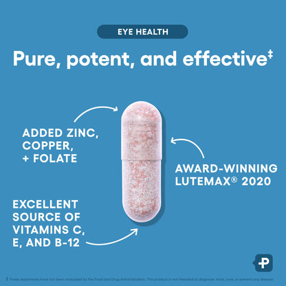 Physician's Choice Eye Health - Lutein, Zeaxanthin & Bilberry Extract - Supports Eye Strain, Dry Eyes, and Vision Health - 2 Award-Winning Clinically