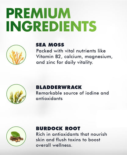 BIO VITALICA Sea Moss Gummies – with Bladderwrack & Burdock Root – Wildcrafted Gel + Powder – Vegan, Keto, Non-GMO, Gluten-Free – Fruity Mineral-Rich Gummies – 50 Count (3 Pack) BIO VITALICABuy Supplements Australia