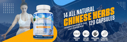 Healthy Lungs 120 Capsules - Improve Lung Function, Breathe Better, Stop Mucus, Phlegm and Allergies Quickly. Get Relief Fast with Healthy Lungs an All Natural Lung Health Supplement Serrasolv 360Buy Supplements Australia