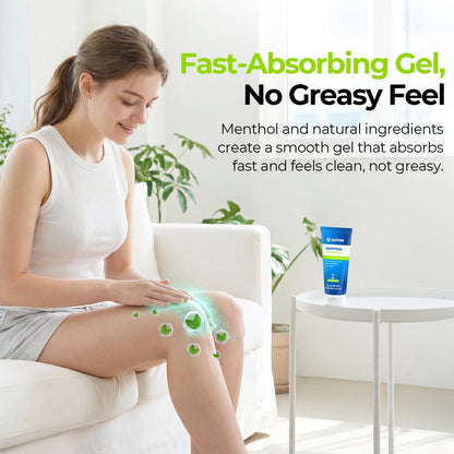 AUVON Menthol Pain Relief Gel for Chronic Joint & Back Pain, Arthritis Pain Reliever for Muscle Pain Relief, Fast-Acting Menthol Cooling Gel Soothes Knee, Hip, Shoulder, Neck Pain, 3 FL OZ Per Pack AUVONBuy Supplements Australia