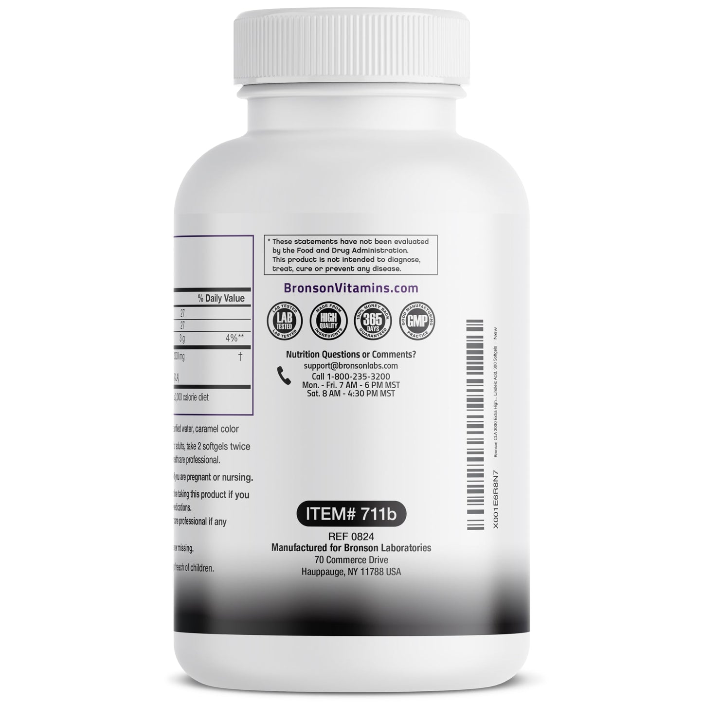 Bronson CLA 3000 Extra High Potency Supports Healthy Weight Management Lean Muscle Mass Non-Stimulating
