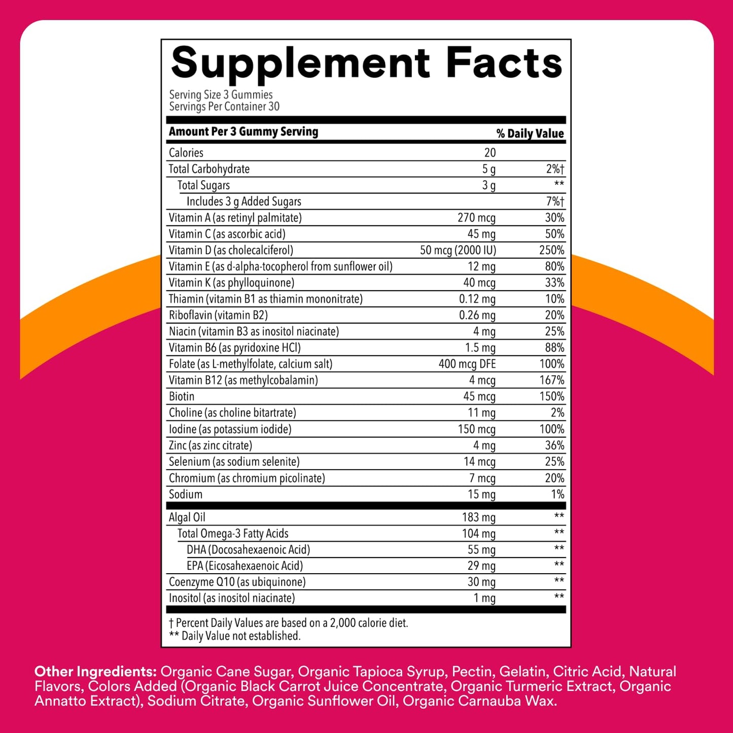 SmartyPants Women's Multivitamin Gummies - Improved Formula: Omega 3 (DHA/EPA), Methylfolate, CoQ10, Vitamin D3, C, Vitamin B12, B6, A, K & Zinc SmartyPantsBuy Supplements Australia