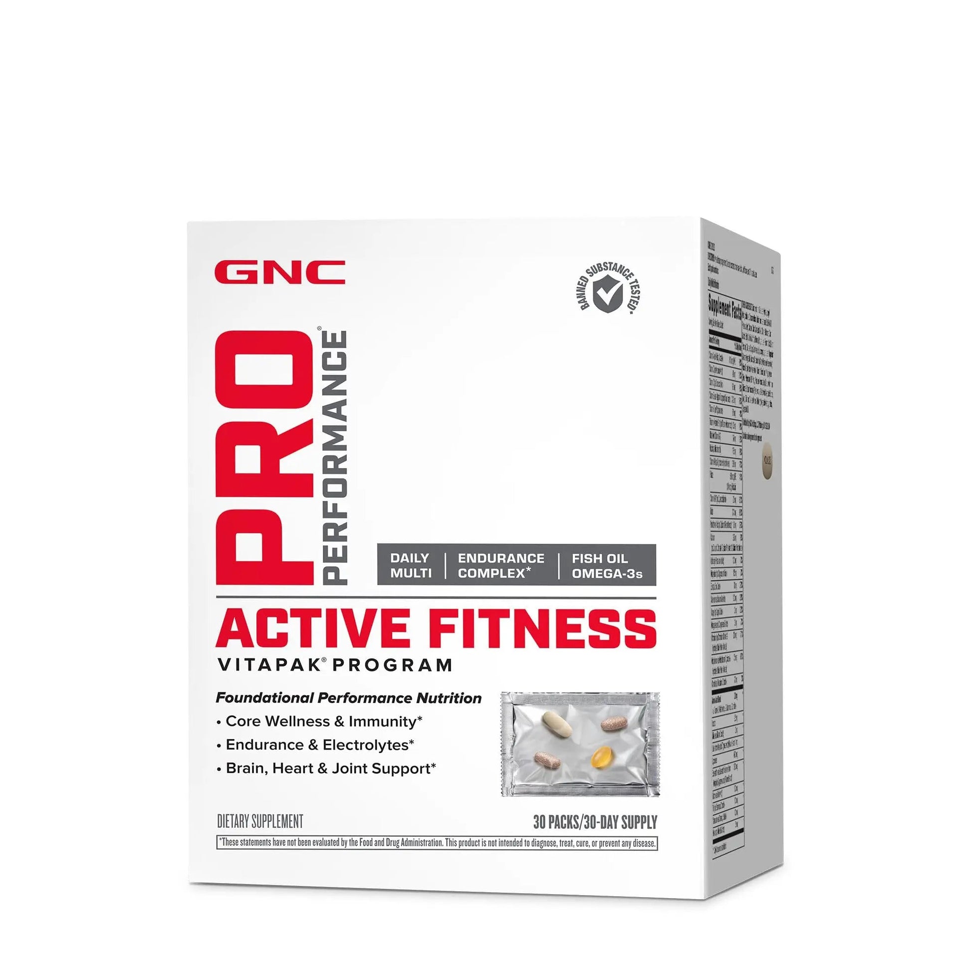 GNC Pro Performance Active Fitness Vitapak Program | 30 Servings GNC