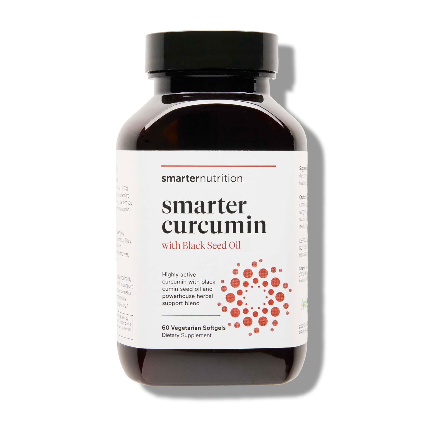 SMARTERNUTRITION Curcumin Softgels - Vegan High Absorption 400 mg Turmeric Supplement + Black Seed Oil & Ginger - 95% Tetrahydrocurcuminoids Non-GMO, USA Manufactured - 60 Ct[30 Servings] SMARTERNUTRITIONBuy Supplements Australia