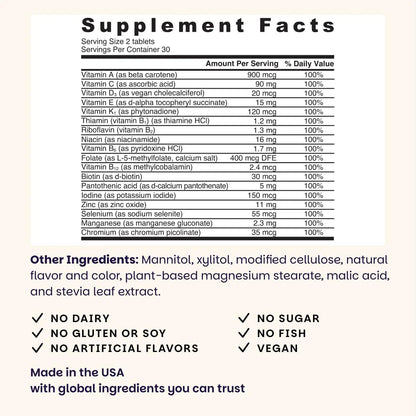 EZ Melts Women's Multi + Hair Growth - Daily Multivitamin for Women - Supports Healthy Energy Levels & Reduced Hair Shedding EZ Melts