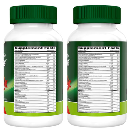 DEVA Tuba Prime Vegan Multivitamin Iron-Free High-Potency Vitamin & Mineral Dietary Supplement Antioxidants, Fruit & Veg Blend, Super Mushrooms, Probiotics, Prebiotics, Seeds, Herbs 90 Tabs 2-Pack DEVABuy Supplements Australia