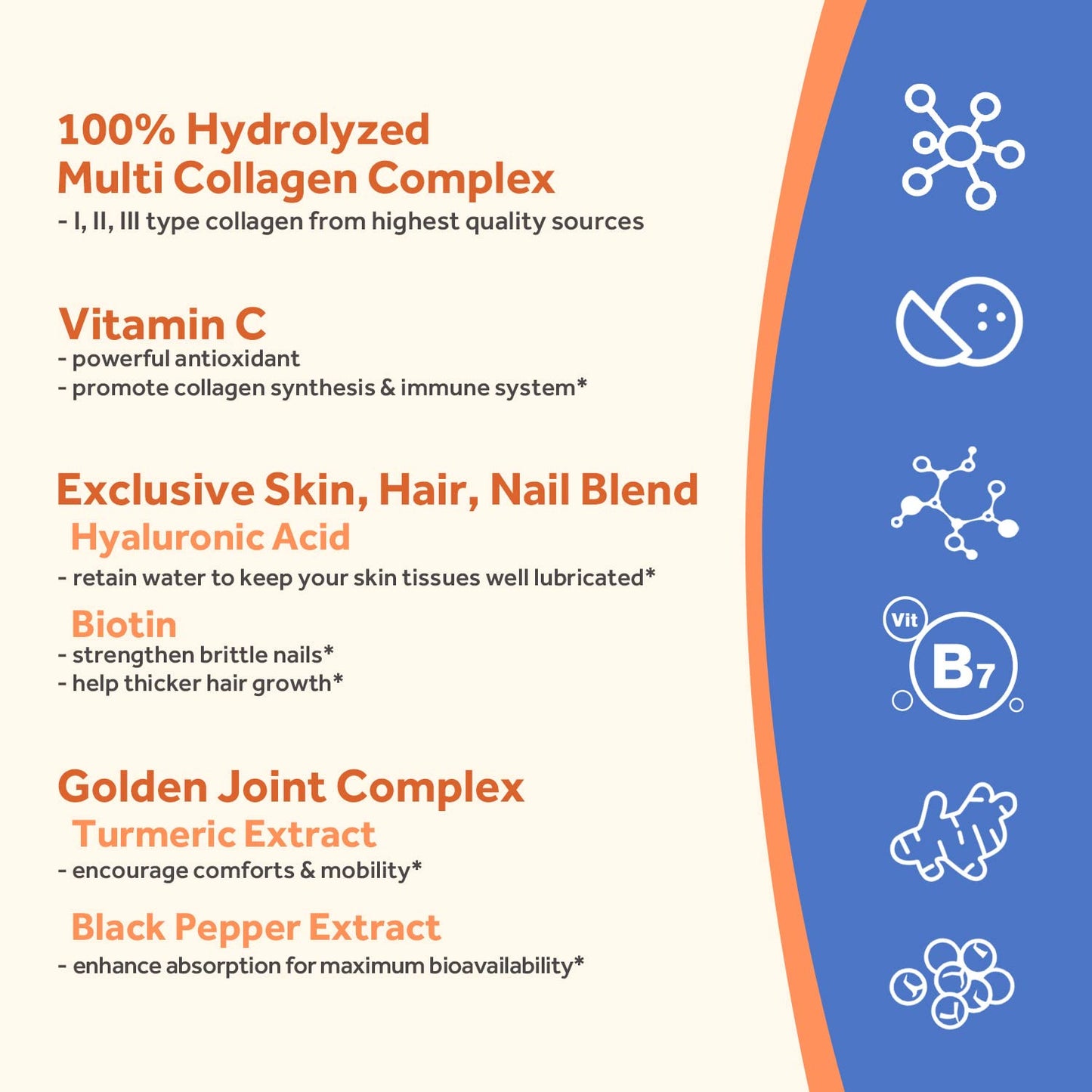 Doctor's Recipes Multi Collagen Complex with Golden Turmeric, Vitamin C, Biotin, Hyaluronic Doctor's RecipesBuy Supplements Australia