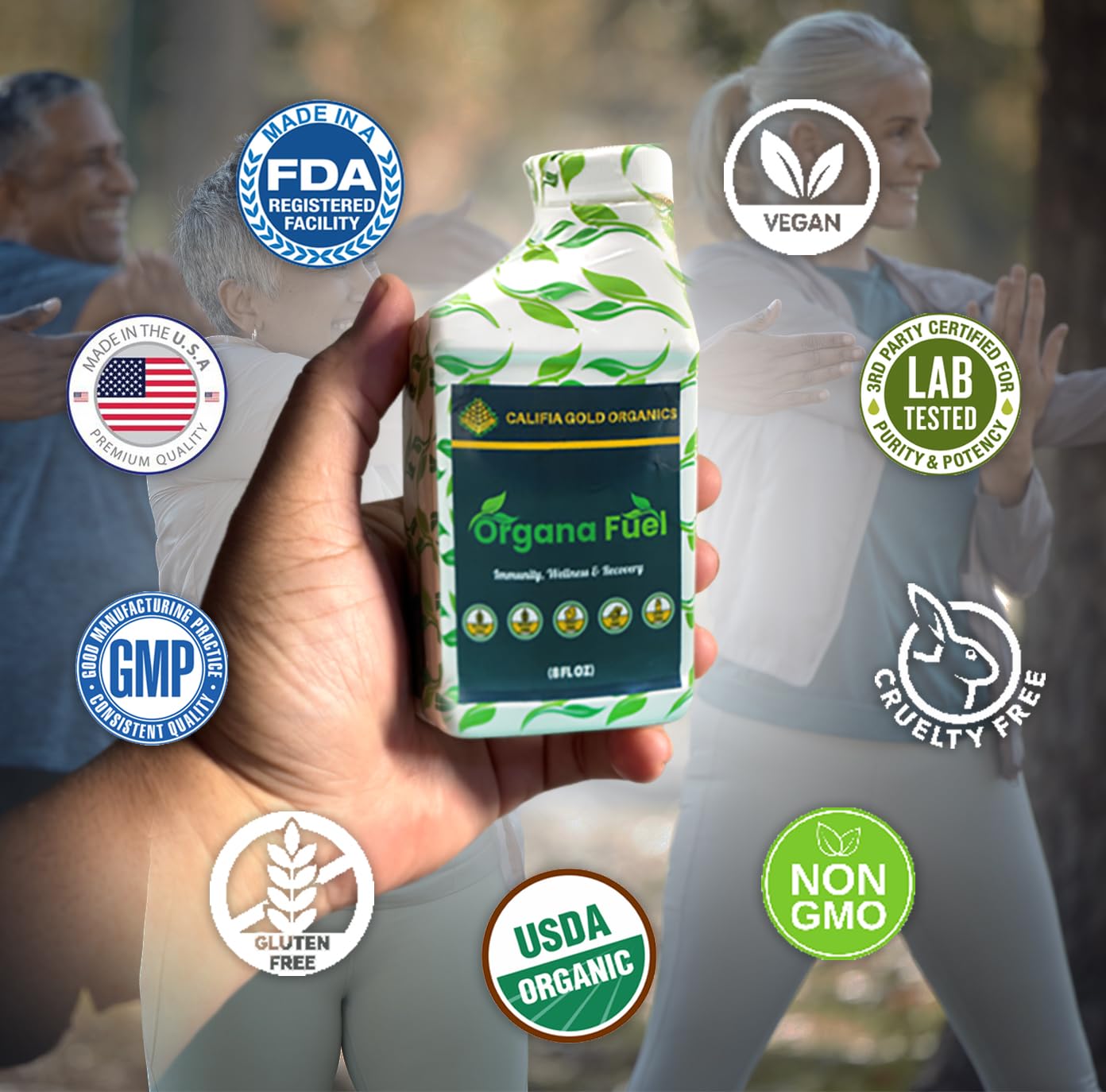 Organa Fuel 30-Day Supply: Advanced Liquid Immune Support Supplement, Supports Cellular, Gut & Organ Health, Vitamins, Minerals, Superfoods, Antioxidant. for Adults & Kids 12+ - 8 fl oz (Pack of 1) Organa FuelBuy Supplements Australia