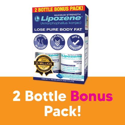 Lipozene Diet Pills - Weight Loss Supplement - Appetite Control - Two Bottles of 30 Capsules LipozeneBuy Supplements Australia